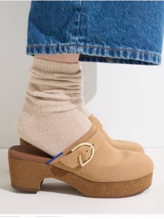 Rothy's Shoes - Rothy’s Platform Clog Mules with Gold Buckle Size 8